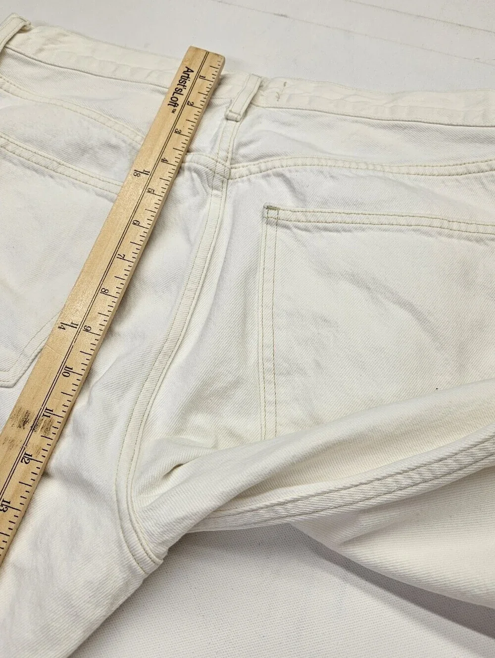 Agolde Jeans Women’s Size 30 Button  Fly Straight High Rise White Denim Jeans